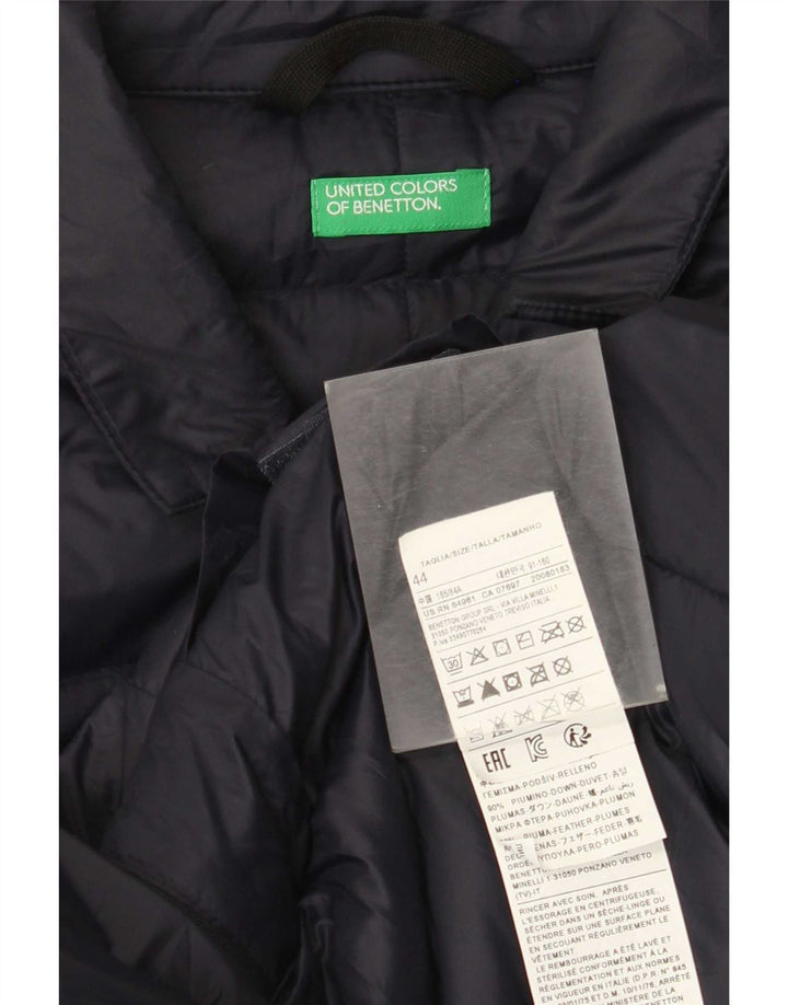 Giubbotto Imbottito Uomo Benetton IT 44 XS Blu Navy Poliammide