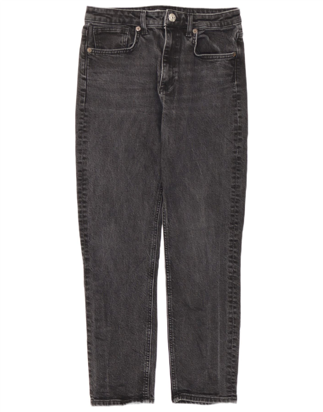 Zara Dame Straight Jeans EU 38 Small W28 L26 Grå
