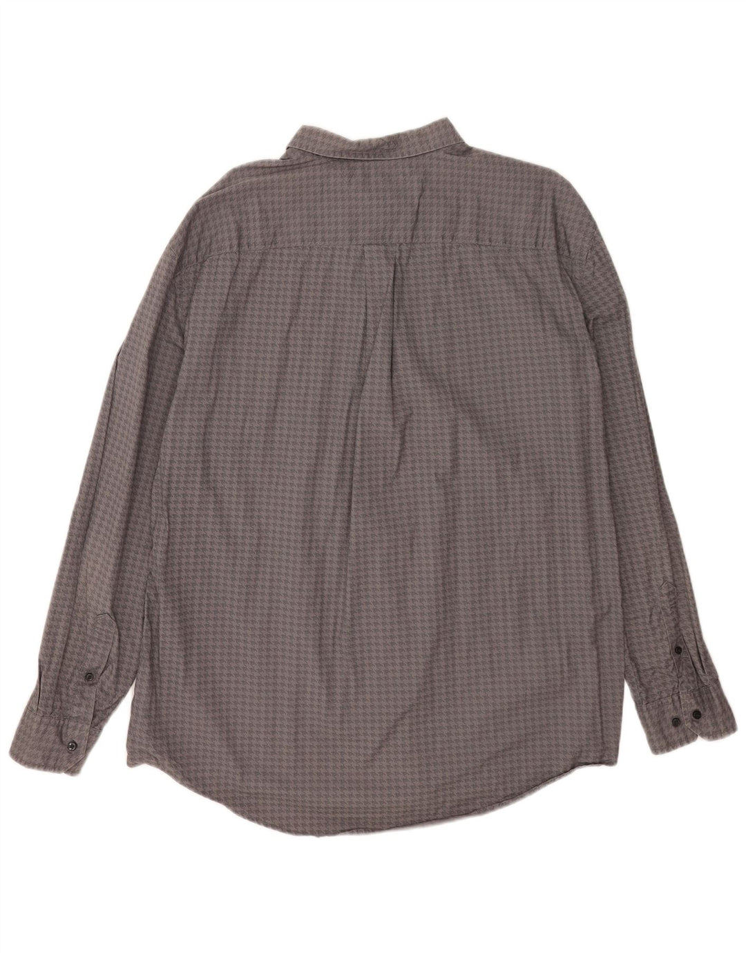Tommy Hilfiger Mens Custom Fit Shirt 2XL Grey Houndstooth Cotton
