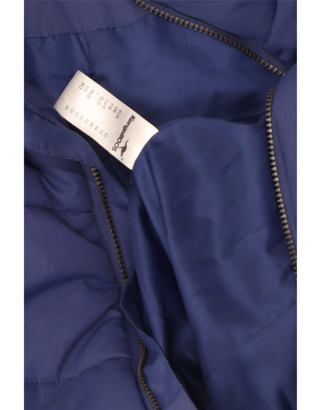 KANGAROOS Mens Padded Gilet UK 16 Large Blue Polyester