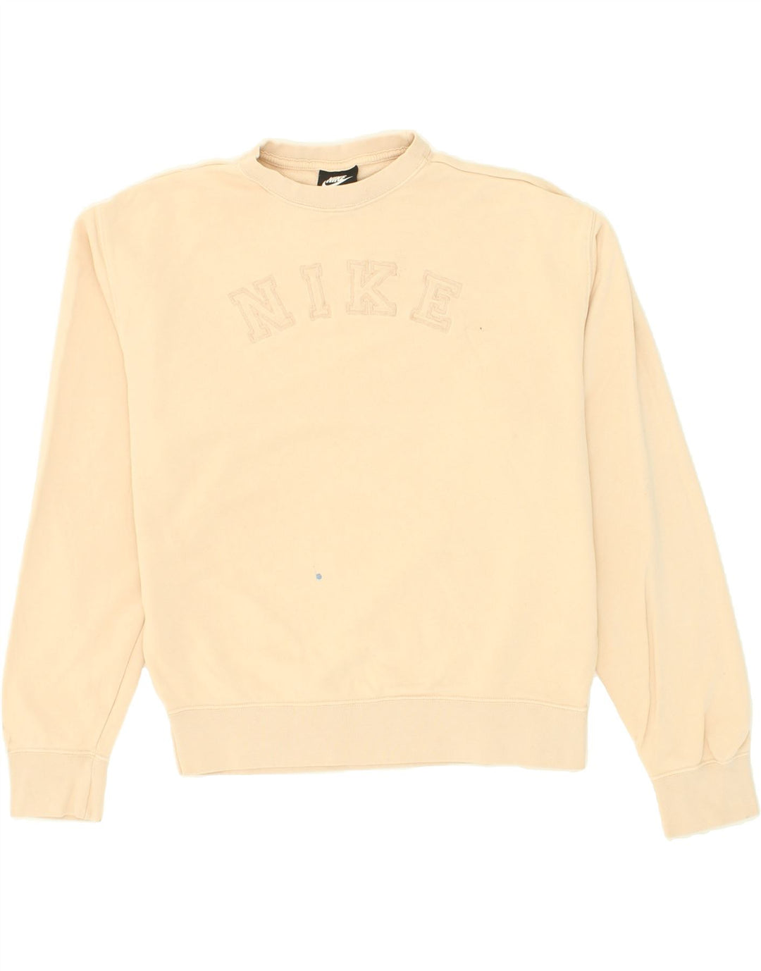 NIKE Womens Oversized Graphic Sweatshirt Jumper UK 10 Small Yellow Cotton Vintage Nike and Second-Hand Nike from Messina Hembry 