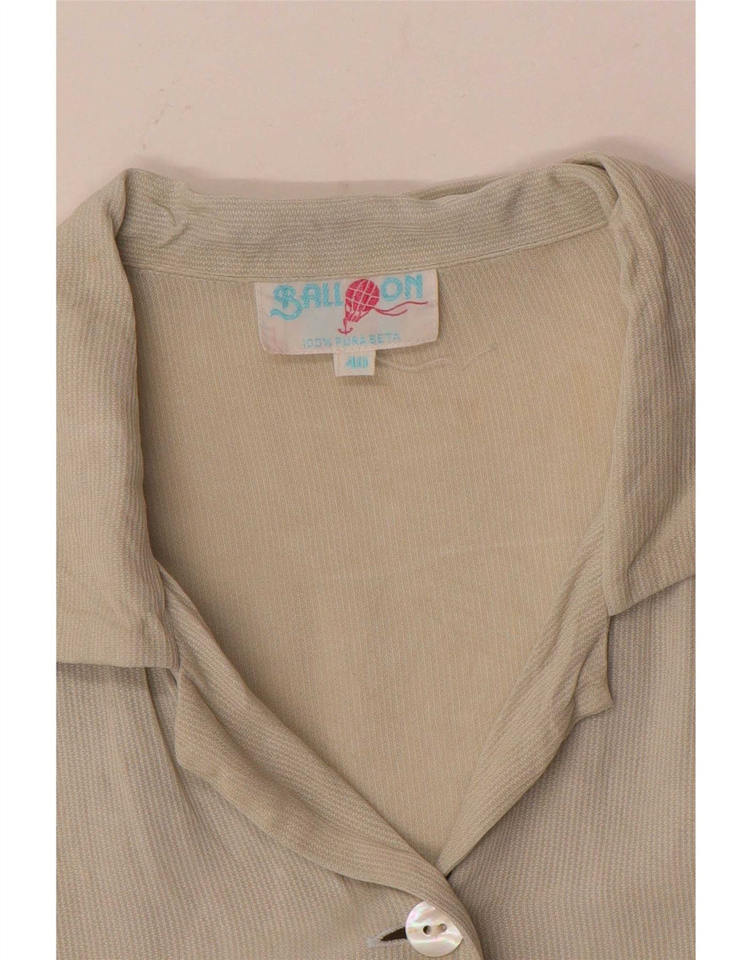 Balloon Womens Short Sleeve Shirt EU 40 Medium Beige Silk