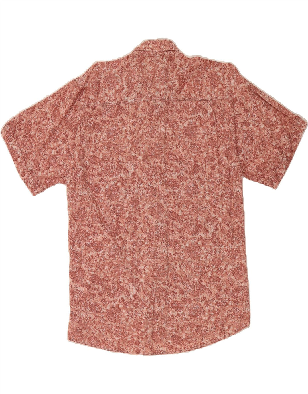 VINTAGE Mens Short Sleeve Shirt Medium Red Paisley Viscose Vintage Vintage and Second-Hand Vintage from Messina Hembry 