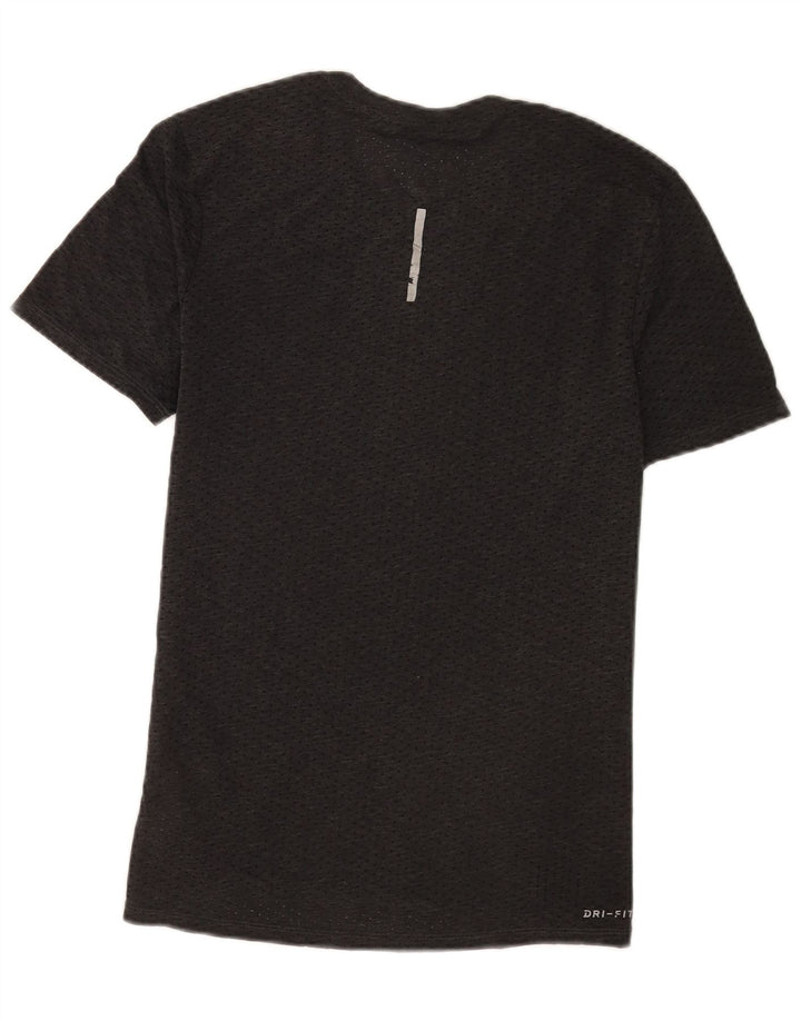 Nike Mens Dri Fit T-Shirt Top Medium Grey Polyester