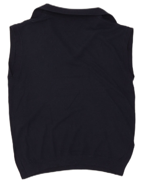 Marks & Spencer Womens Vest Tank Top UK 10 Small Bleumarin Poliester