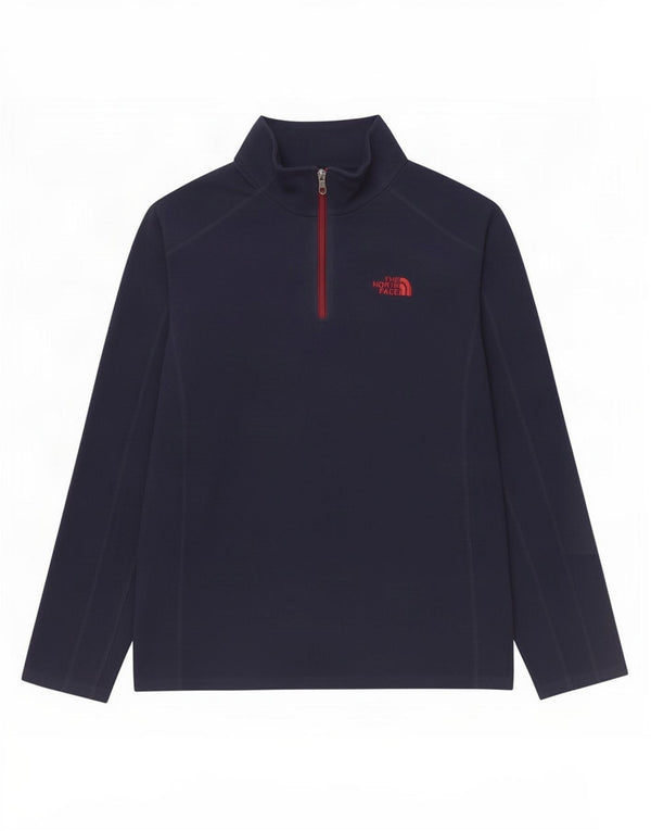 The North Face Boys Zip Neck Fleece Jumper 14-15 Years XL Navy Blue