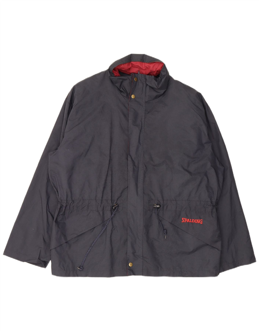 Spalding Mens Rain Jacket UK 42 XL Navy Blue Nylon