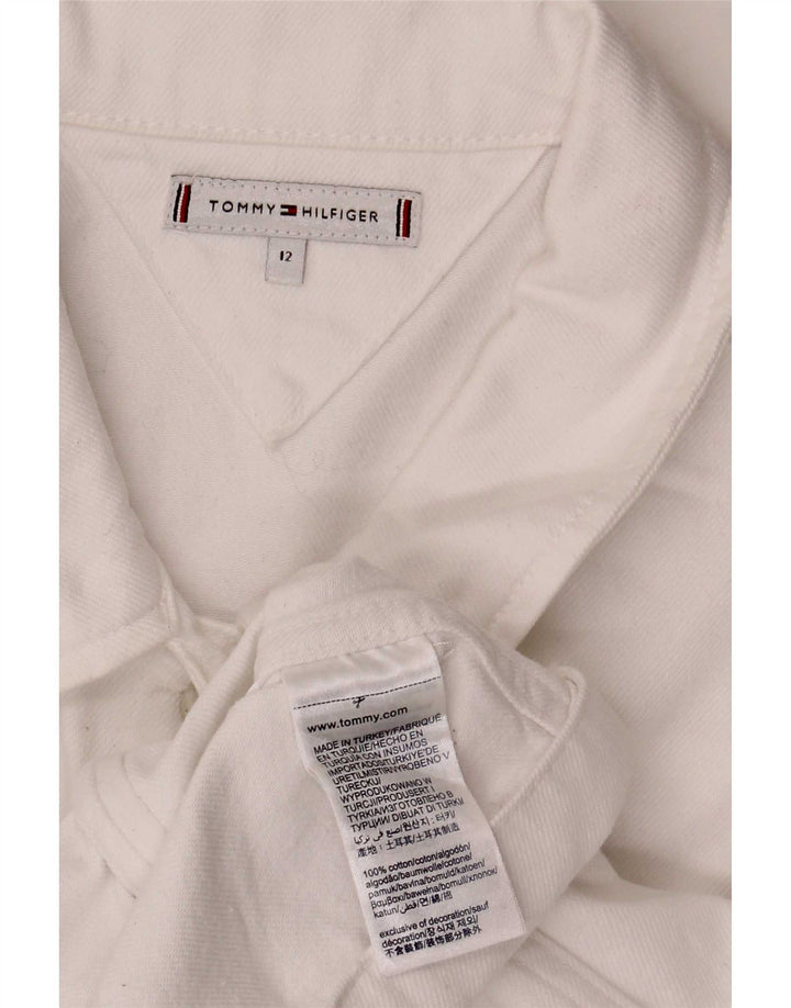Tommy Hilfiger Womens Denim Jacket US 12 Large White Cotton