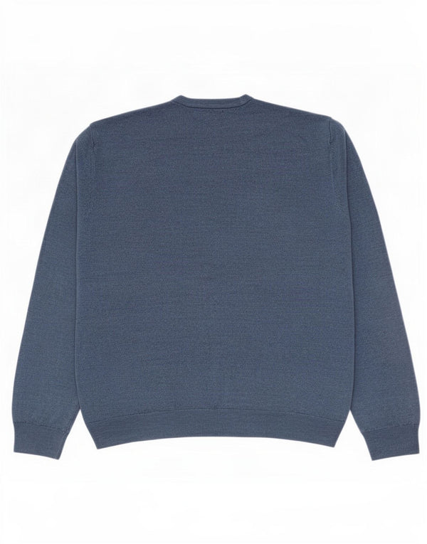 Marks & Spencer herre sweater med rund hals 2XL blå akryl