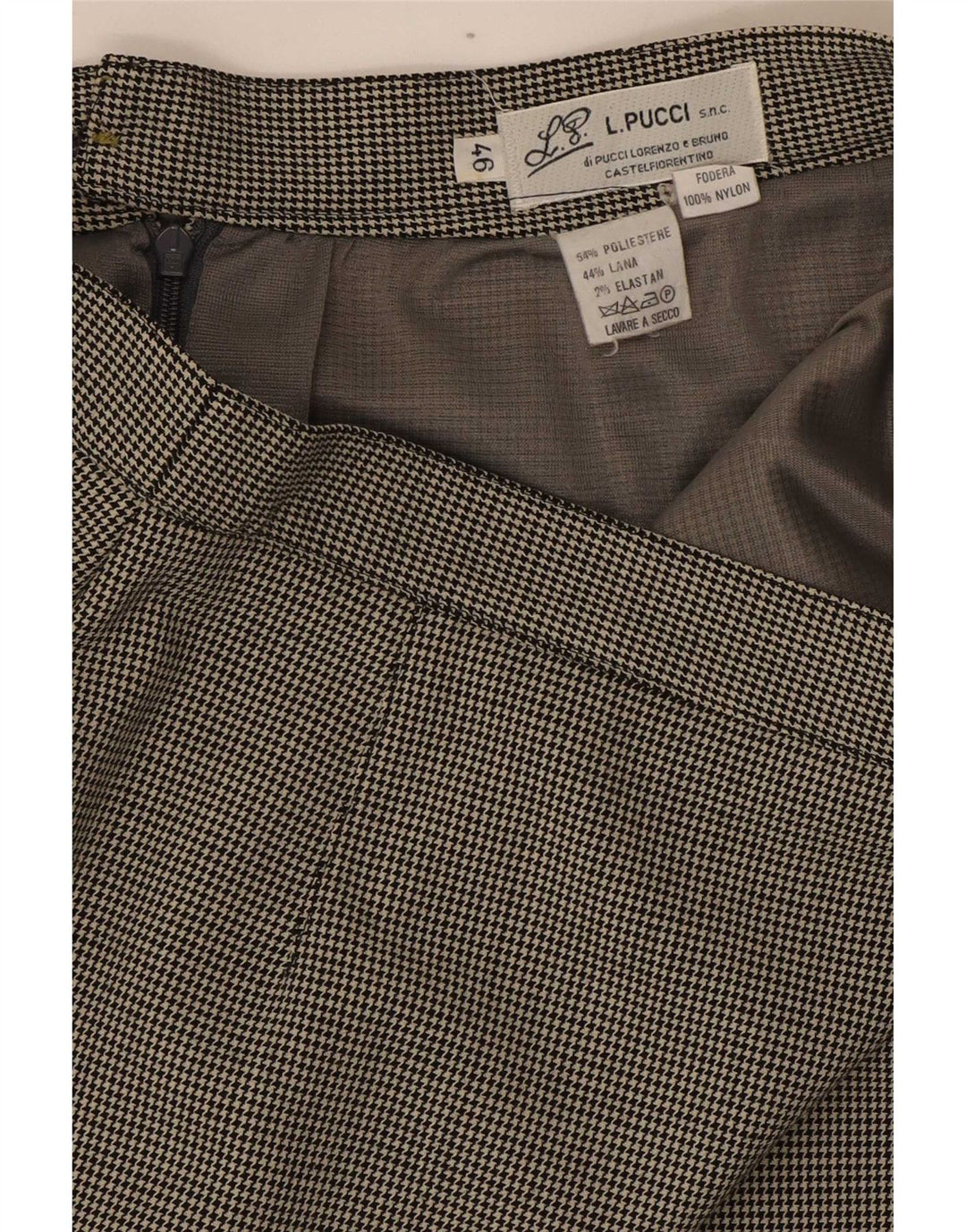 L.Pucci ženska pencil suknja IT 46 Large W30 crni poliester s olovkom