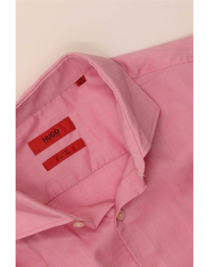 Hugo Boss Chemise slim fit pour homme Taille 39 15 1/2 Rose moyen