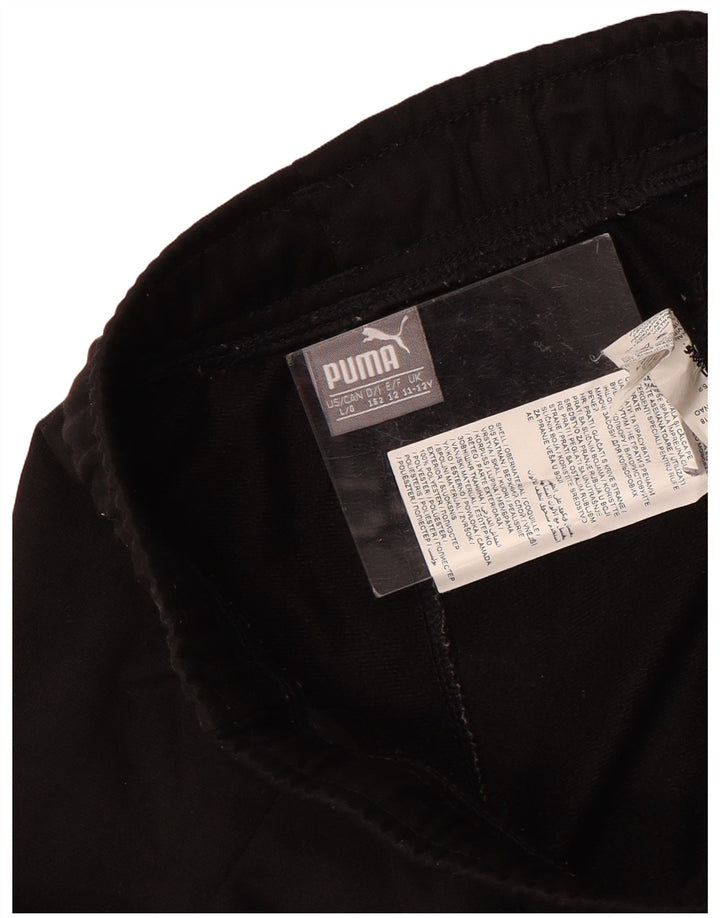 PUMA Boys Tracksuit Trousers Joggers 11-12 Years  Black Polyester