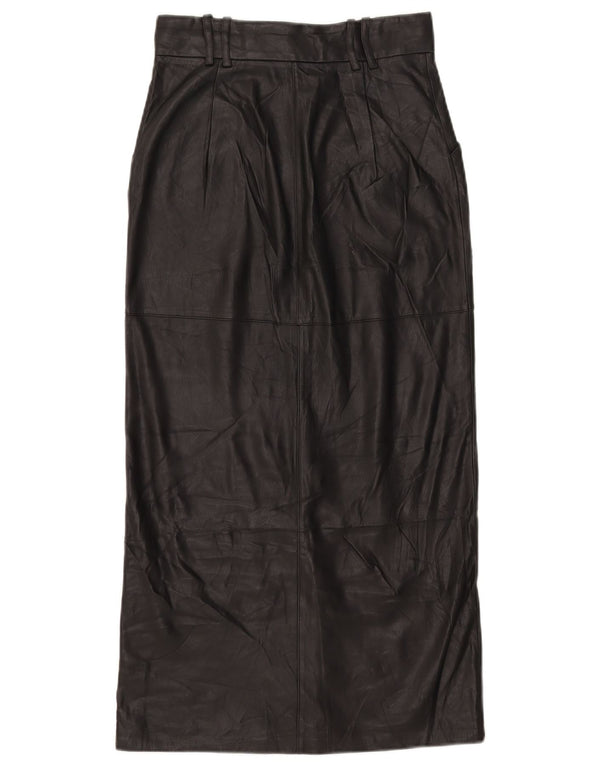 Gonna Zara da donna in ecopelle a vita alta XS W24 poliestere nero