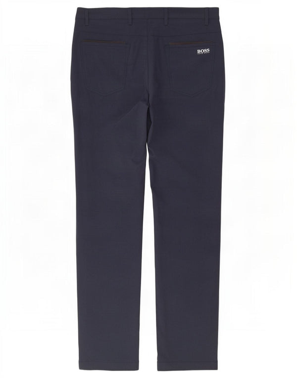 Calça Chino Slim Masculina Hugo Boss W30 L31 Azul Marinho Poliéster