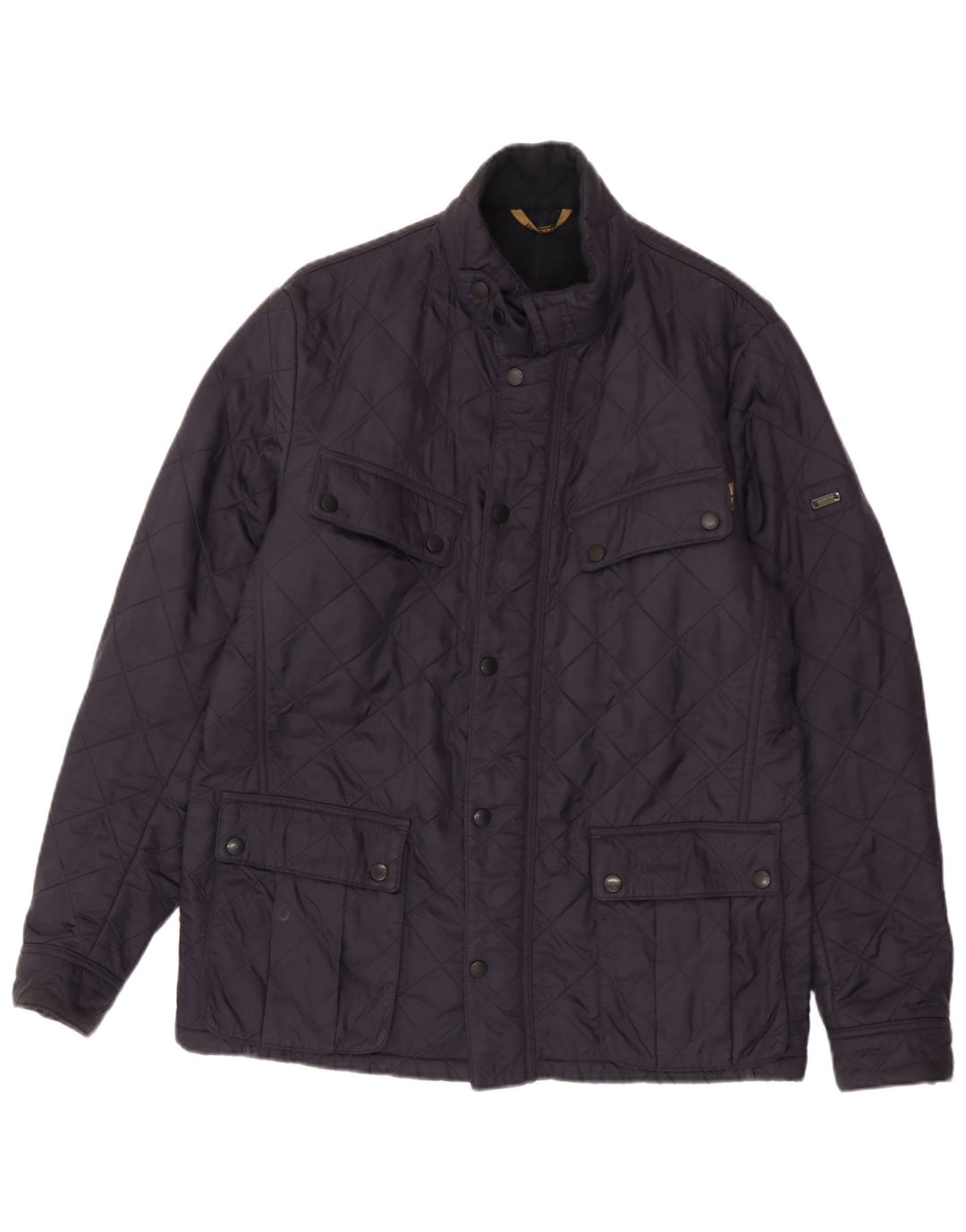 Barbour Giacca trapuntata da uomo UK 40 Large Blu Navy in poliammide