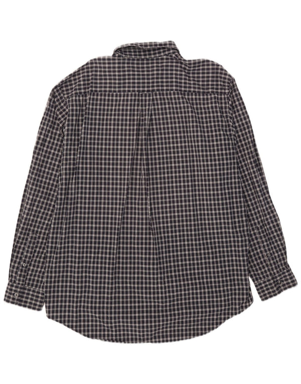 Camicia da uomo Nautica XL in cotone a quadri blu navy