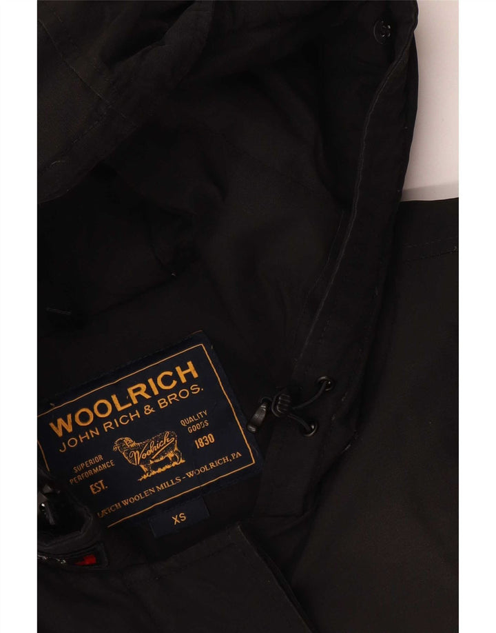 Woolrich Womens Hooded Parka Jacket UK 6 XS Black