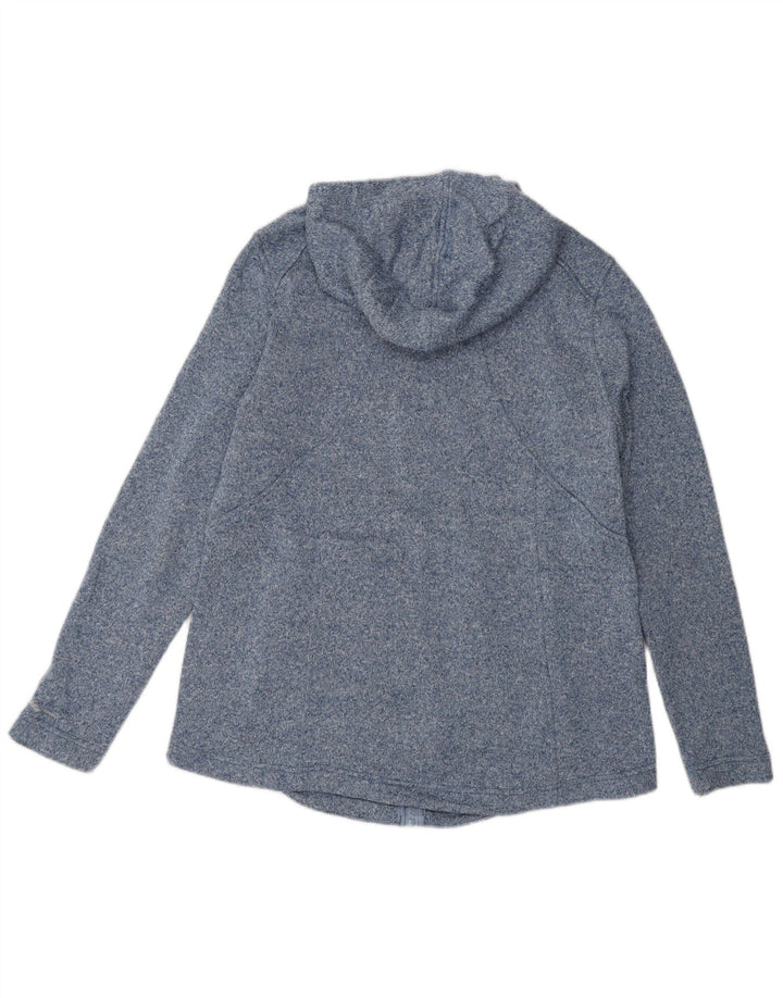EDDIE BAUER Womens Zip Hoodie Sweater UK 16 Large Blue Polyester