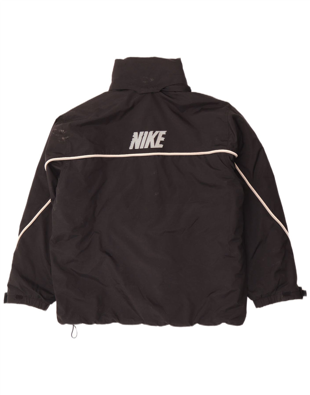 Nike Mens Graphic Hooded Windbreaker Jacket UK 42/44 Large Black Polyester