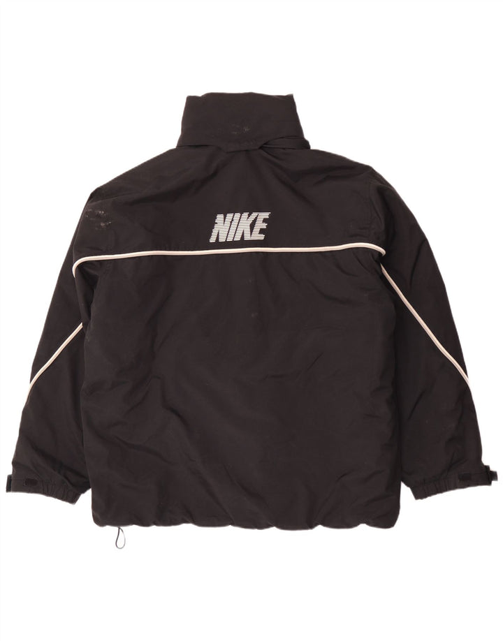 Nike Mens Graphic Hooded Windbreaker Jacket UK 42/44 Large Black Polyester