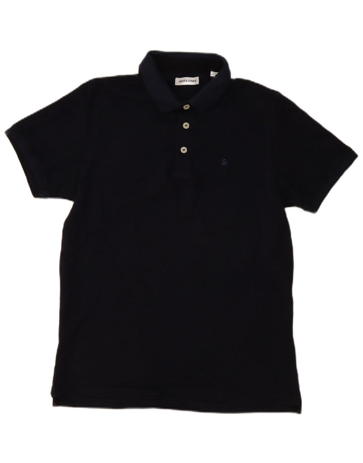 Jack & Jones Herren-Poloshirt, mittelmarineblaue Baumwolle