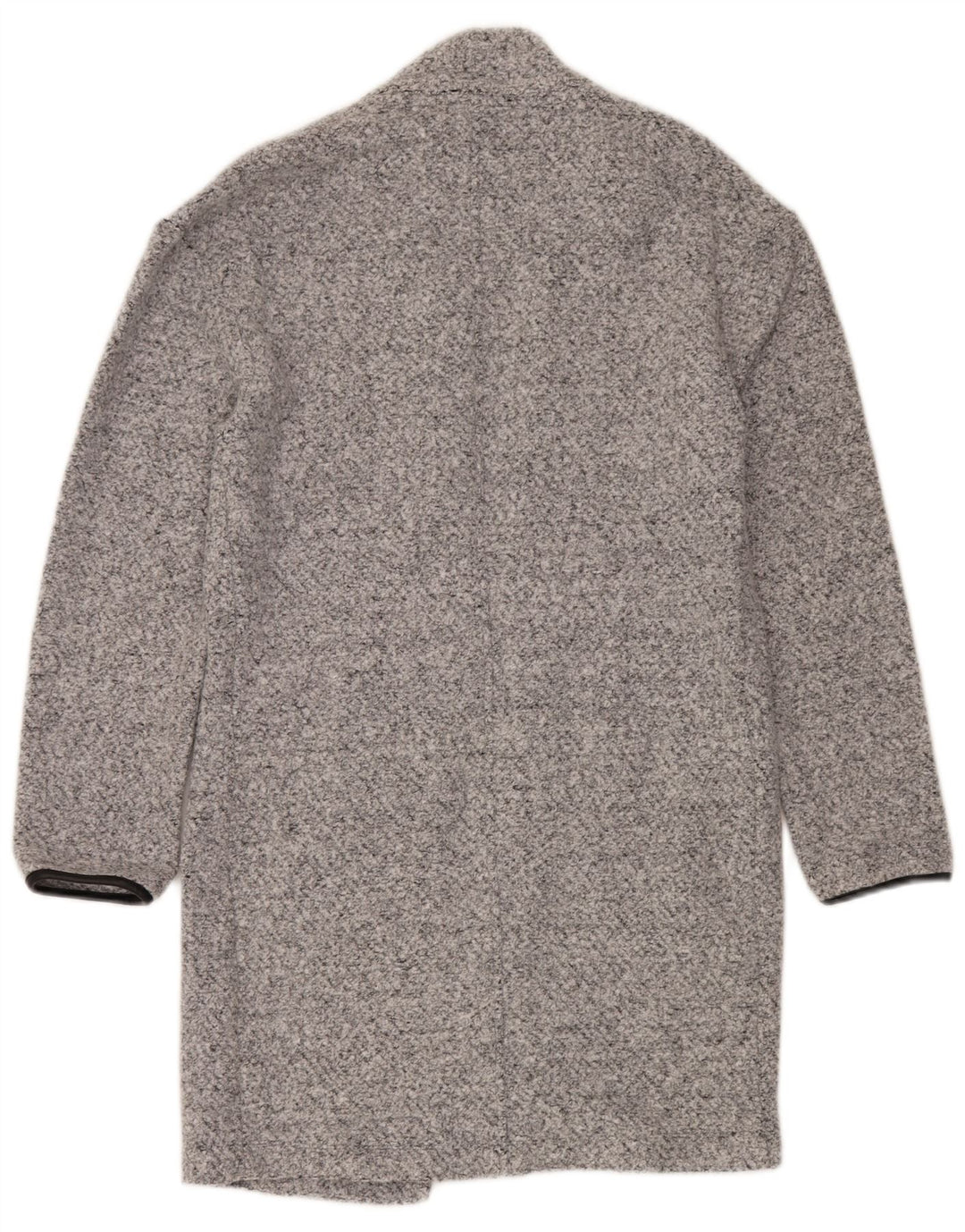 MARKS & SPENCER Womens Oversized Open Overcoat UK 6 XS Grey Flecked