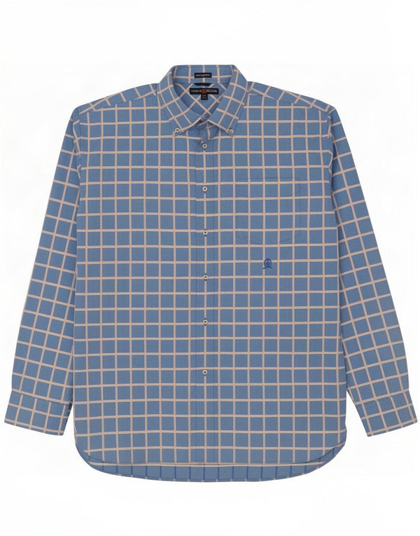Camicia da uomo Tommy Hilfiger XL in cotone a quadri blu