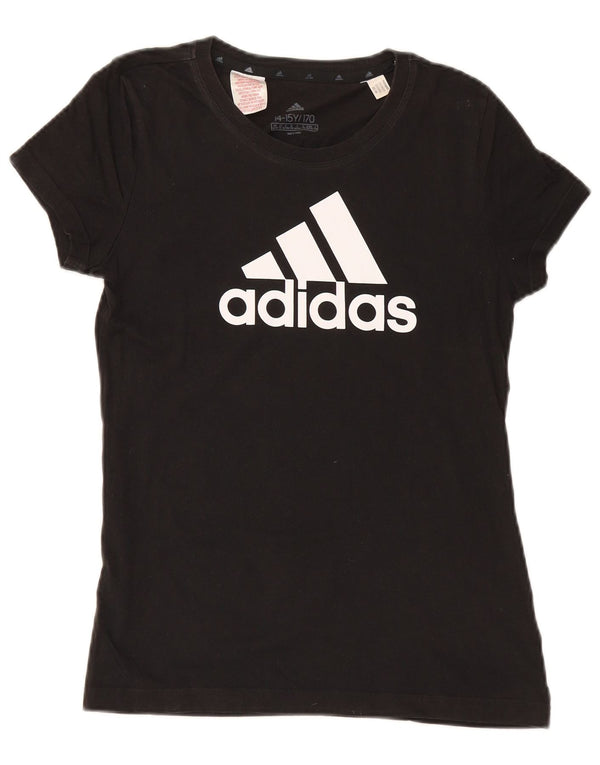 Adidas Camiseta gráfica para niña 14-15 años Negro Algodón