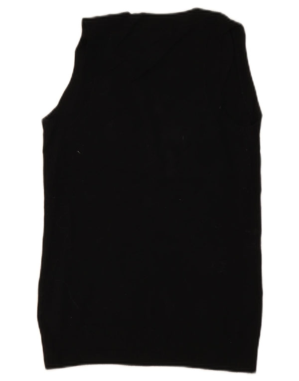 Zara Womens Vest Débardeur UK 10 Petit Noir