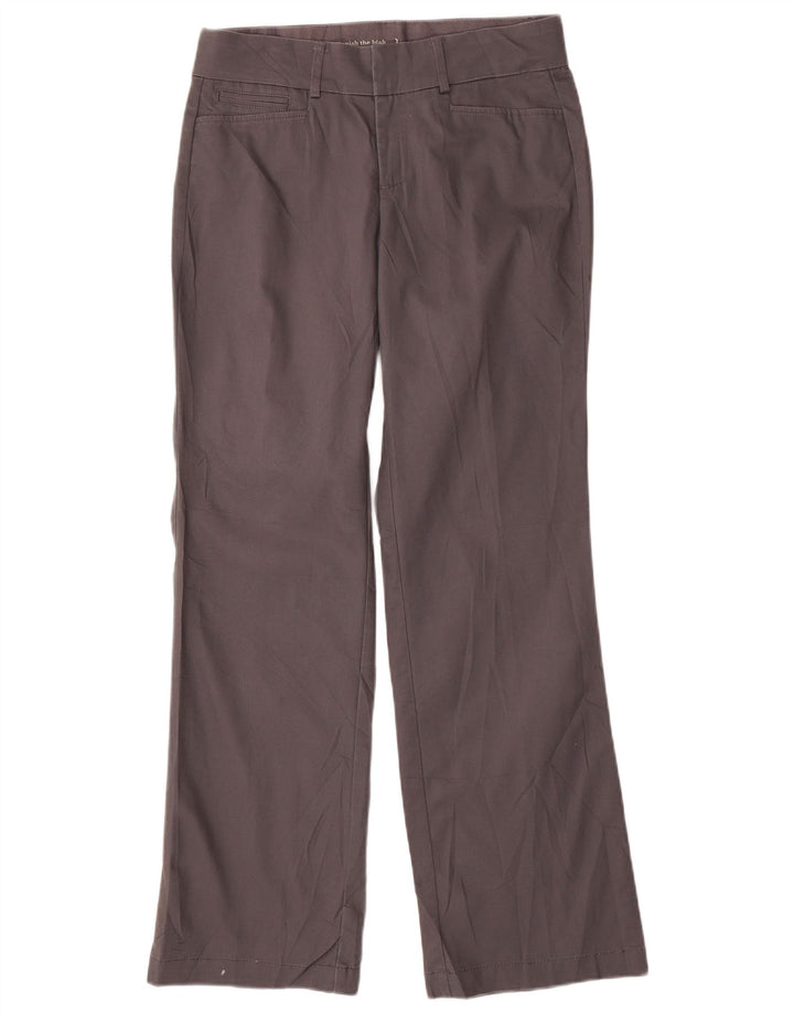 DOCKERS Womens Straight Casual Trousers US 4 Small W30 L30 Grey Polyester