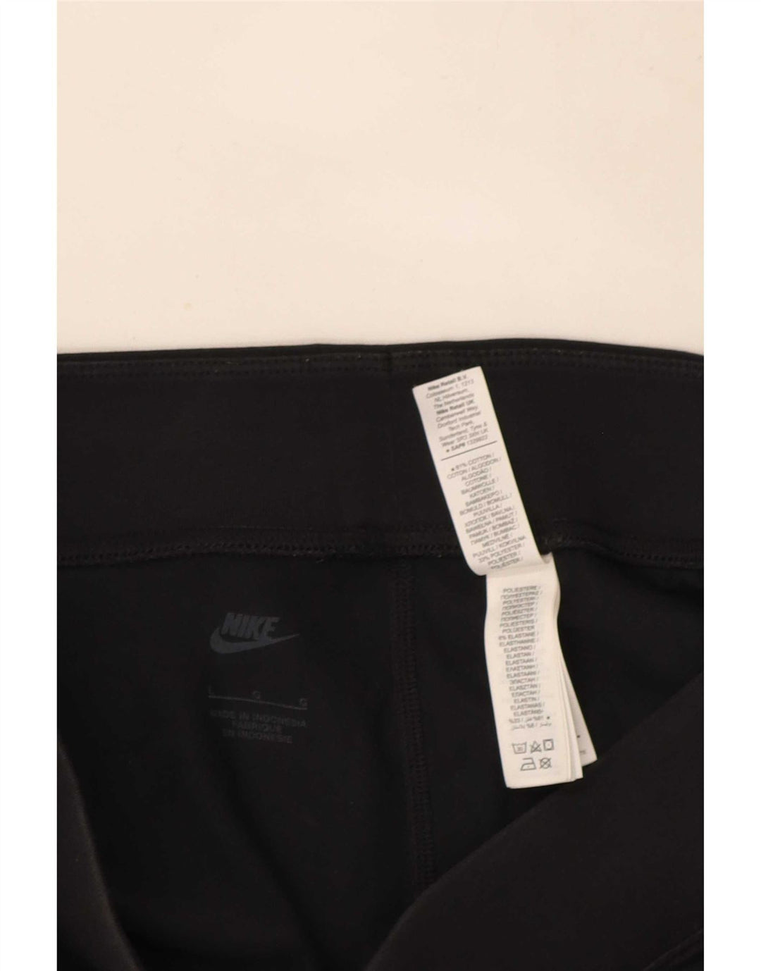 Nike Womens Crop Leggings UK 14 Large Black Bomuld