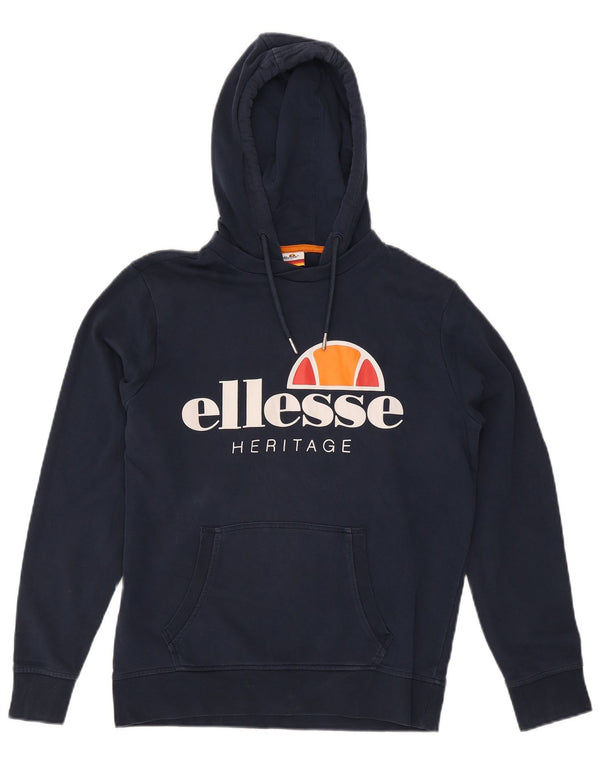 Ellesse Ανδρικό γραφικό κουκούλα με κουκούλα Heritage Small Navy Blue βαμβακερό