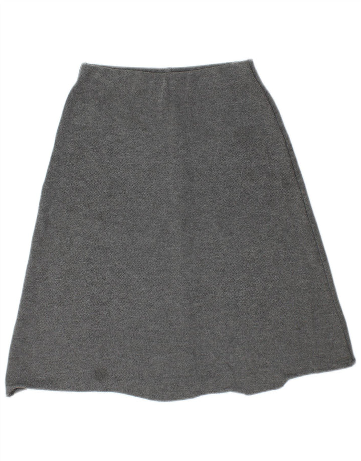 Zara Dame A-Line nederdel Small W28 Grå Polyester