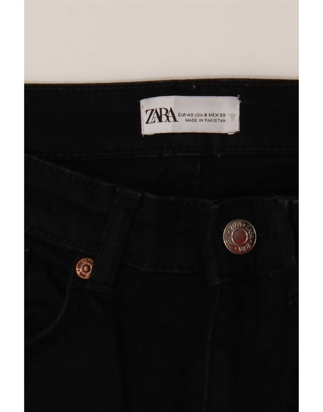 Zara Damen Bootcut Jeans EU 40 Medium W30 L27 Schwarz