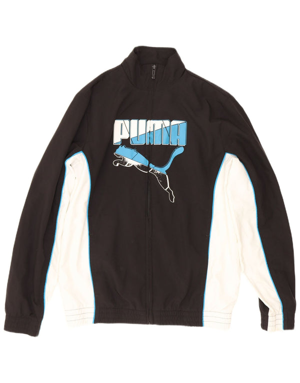 Puma Veste de Survêtement Graphique Garçon 13-14 ans Noir Colorblock