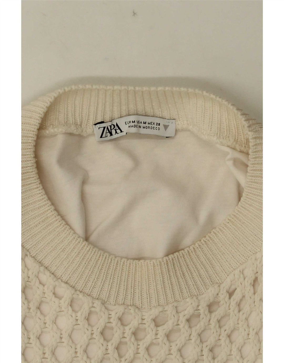 Zara Womens Blouse Top UK 12 Medium White