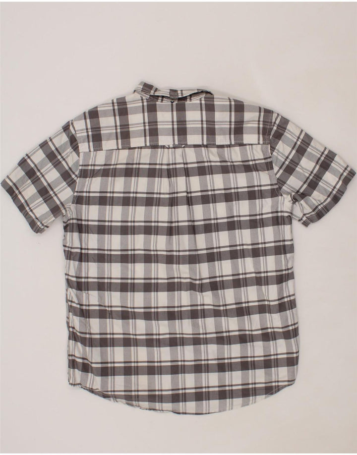 HURLEY Mens Short Sleeve Shirt XL Grey Check Cotton Vintage Hurley and Second-Hand Hurley from Messina Hembry 