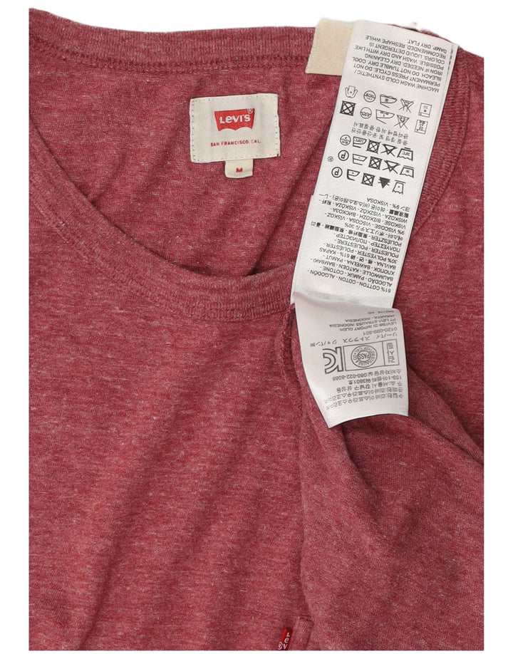 LEVI'S Mens T-Shirt Top Medium Red Flecked Cotton