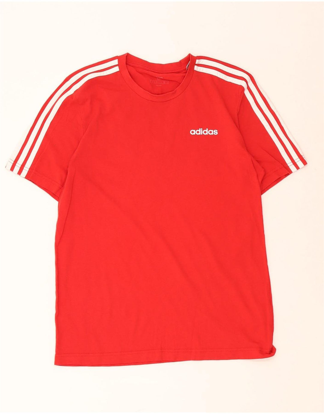 ADIDAS Mens T-Shirt Top Medium Red Cotton