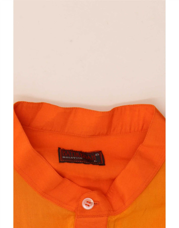Vintage Mens Graphic Short Sleeve Pullover Shirt Large Orange