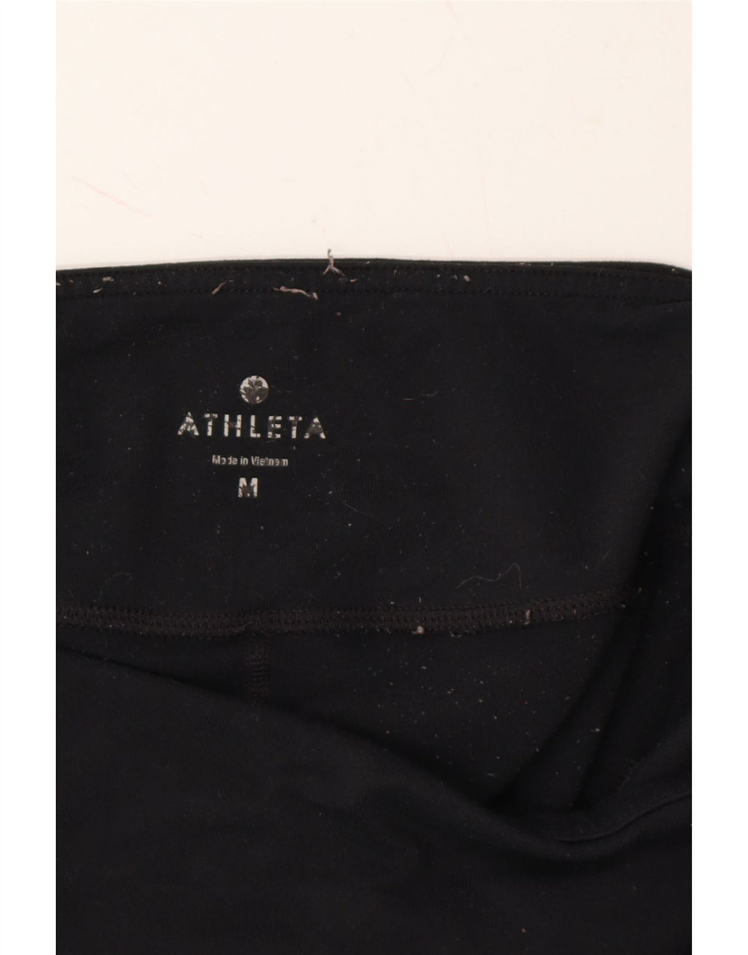ATHLETA Womens Leggings UK 12 Medium  Black Nylon Vintage Athleta and Second-Hand Athleta from Messina Hembry 