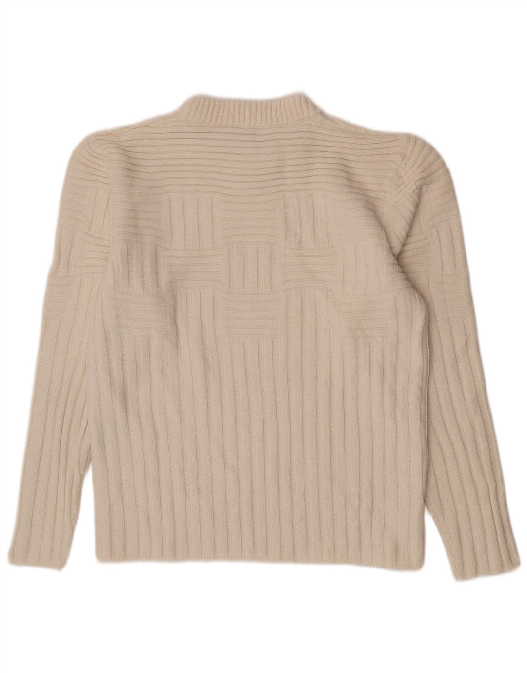 Bikkembergs Womens Crew Neck Jumper Sweater UK 12 Medium Off White