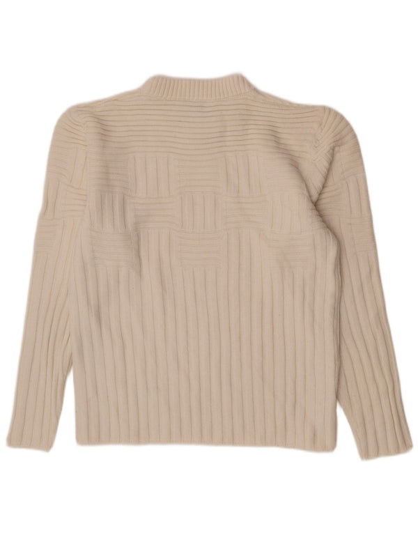 Bikkembergs Dame Jumper Sweater UK 12 Medium Off White
