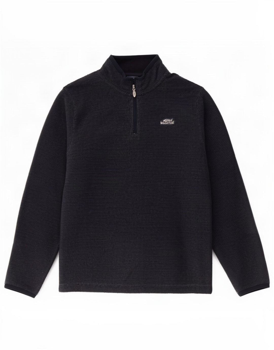 Weird Fish Mens Zip Neck Sweatshirt Jumper XL Navy Blue Polyester