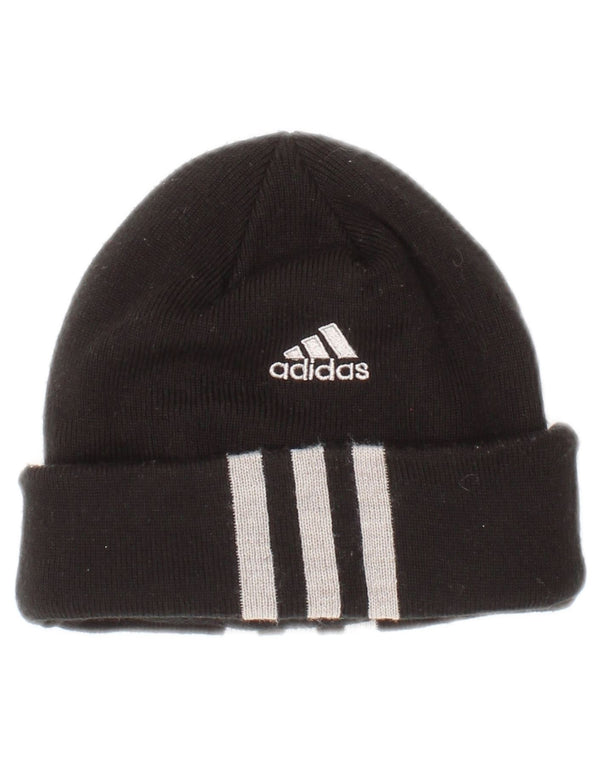Czapka chłopięca Adidas Beanie w jednym rozmiarze, czarna, poliestrowa w paski
