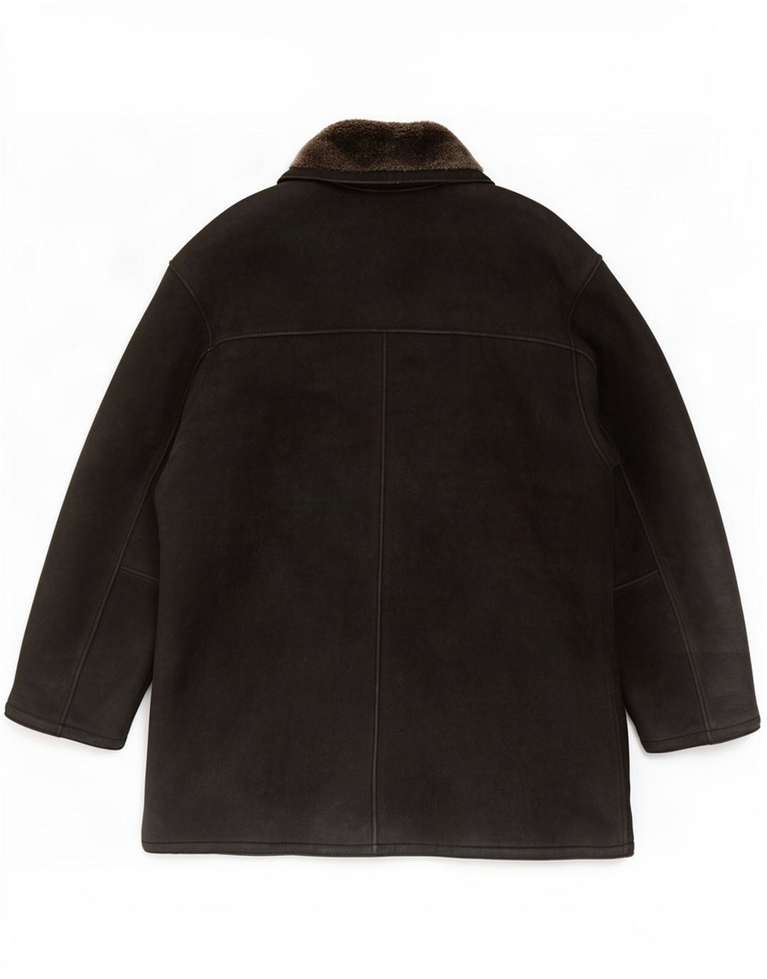 M. Flues Mens Shearling Jacket IT 56 3XL Black Leather