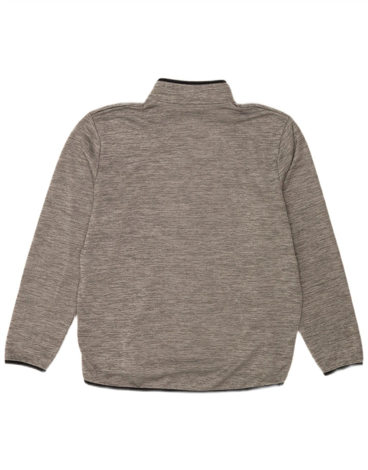 Under Armour Mens Zip Neck Sweatshirt Jumper Large Grey Flecked Polyester