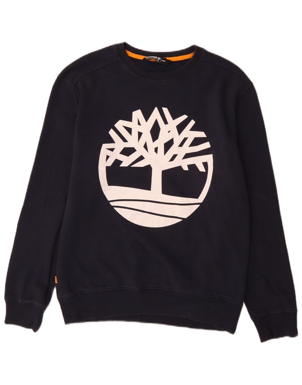 Timberland Hombre Graphic Regular Fit Sudadera Jumper Medium Azul Marino