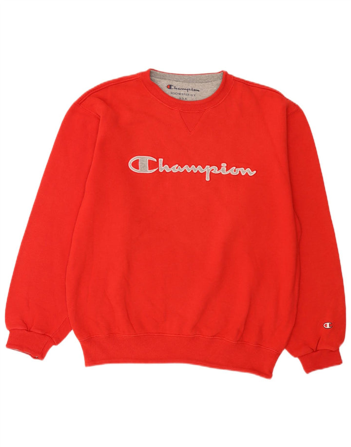 CHAMPION Grafisk sweatshirt til mænd, lille rød bomuld