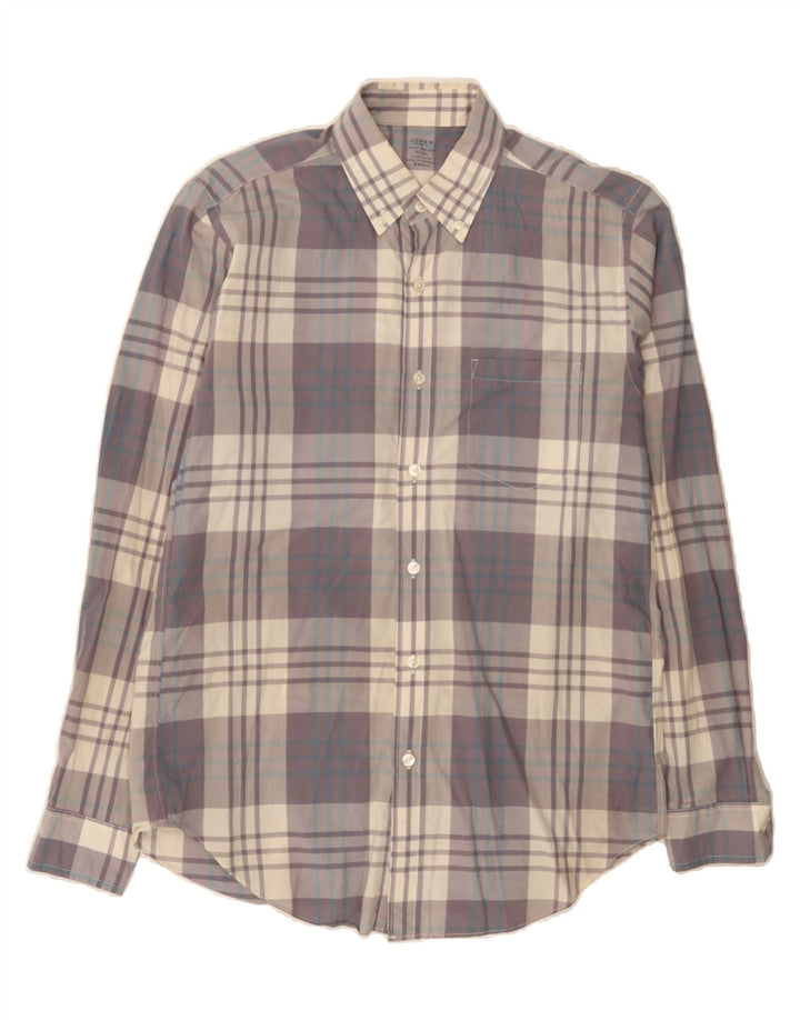 J. CREW Mens Shirt Small Beige Check Cotton Vintage J. Crew and Second-Hand J. Crew from Messina Hembry 